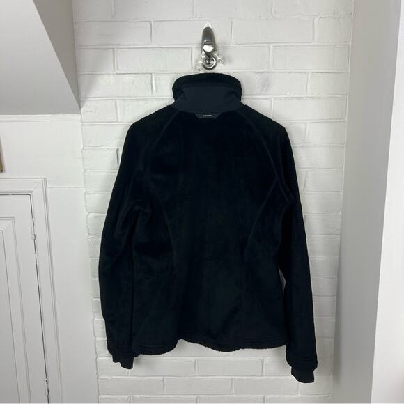 Columbia Black Zip Up Interchangeable Fuzzy Faux Fur Jacket Size M - Picture 9 of 9